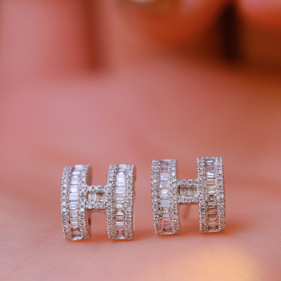 14k Gold 0.5 Ct Natural H Diamond Earrings - 5