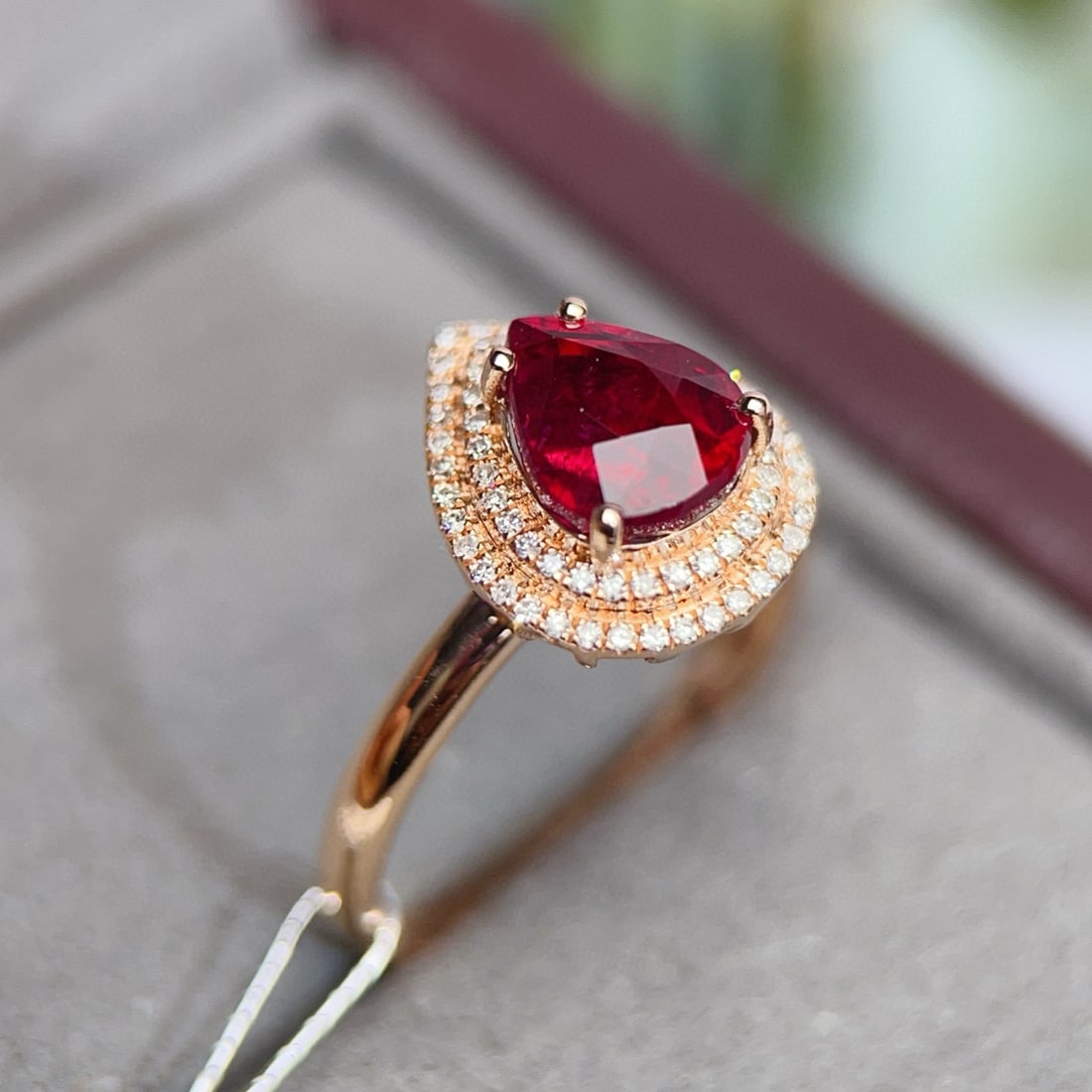14k Gold 2.04 Ctw Natural Tourmaline & Diamond Ring - 4