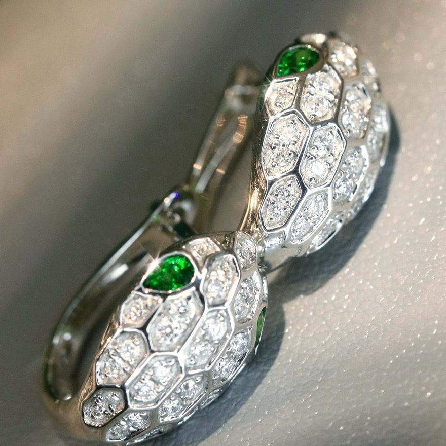 14k Gold 0.38 Ct Natural H Diamond Earrings - 4