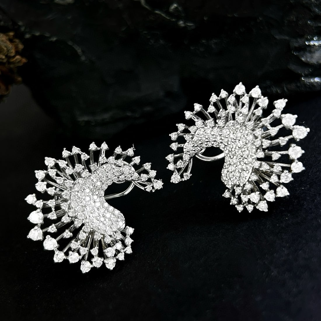 14k Gold 1.44 Ct Natural H Diamond Earrings - 2