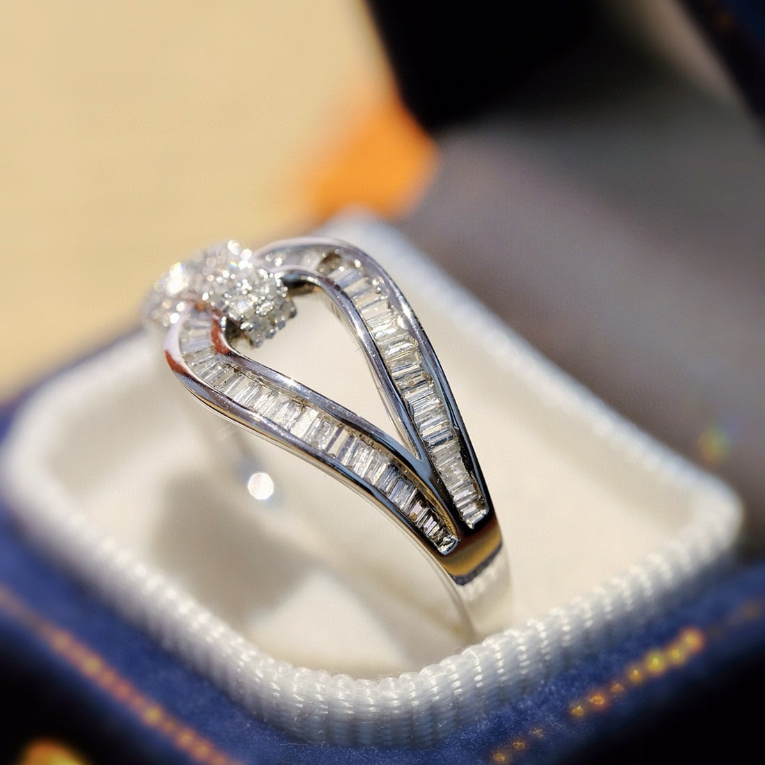 14k Gold 0.5 Ct Natural H Diamond Ring - 3