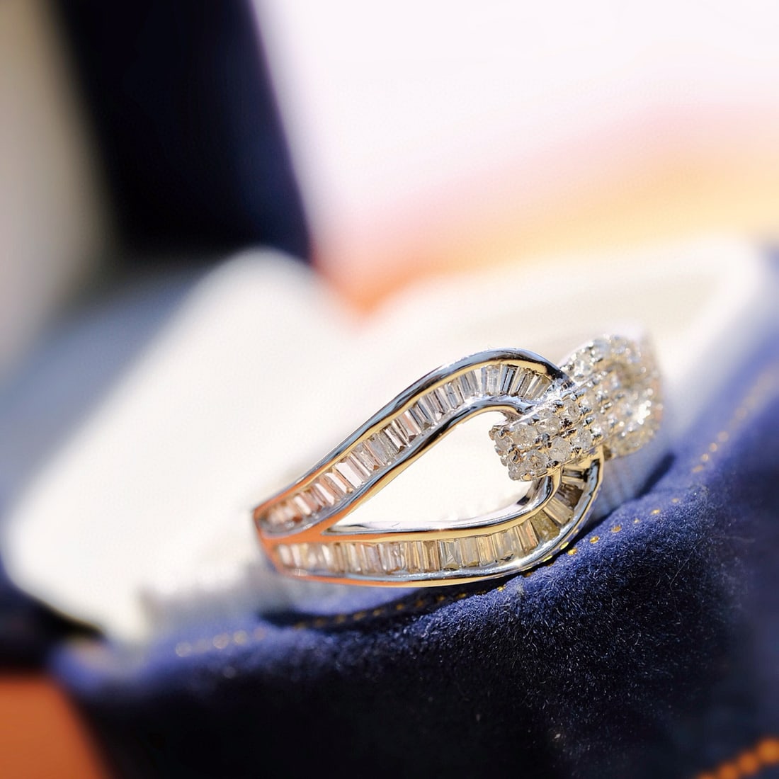 14k Gold 0.5 Ct Natural H Diamond Ring - 4