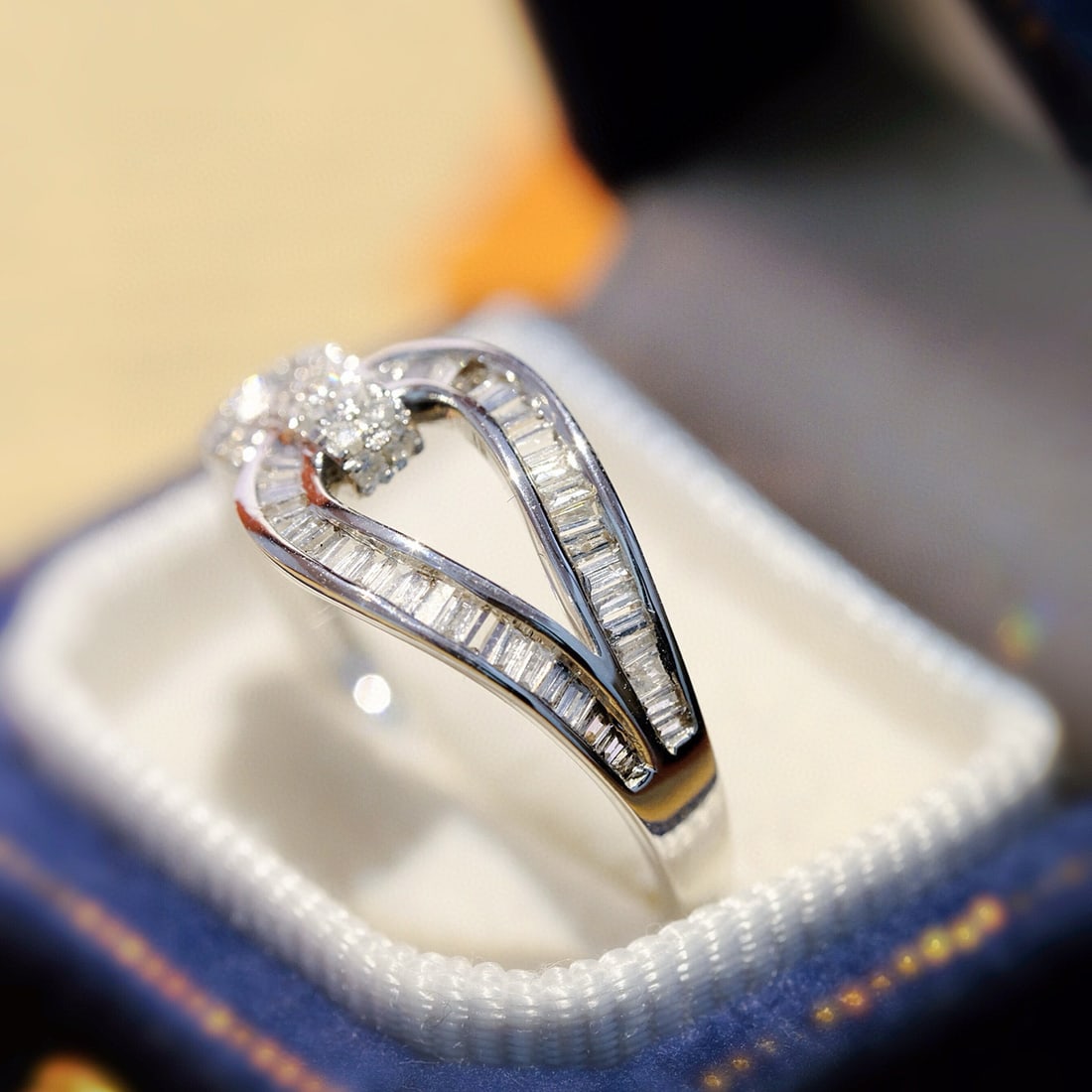 14k Gold 0.5 Ct Natural H Diamond Ring - 5