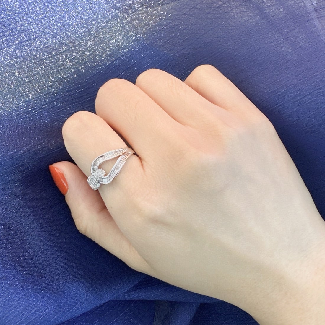 14k Gold 0.5 Ct Natural H Diamond Ring - 6