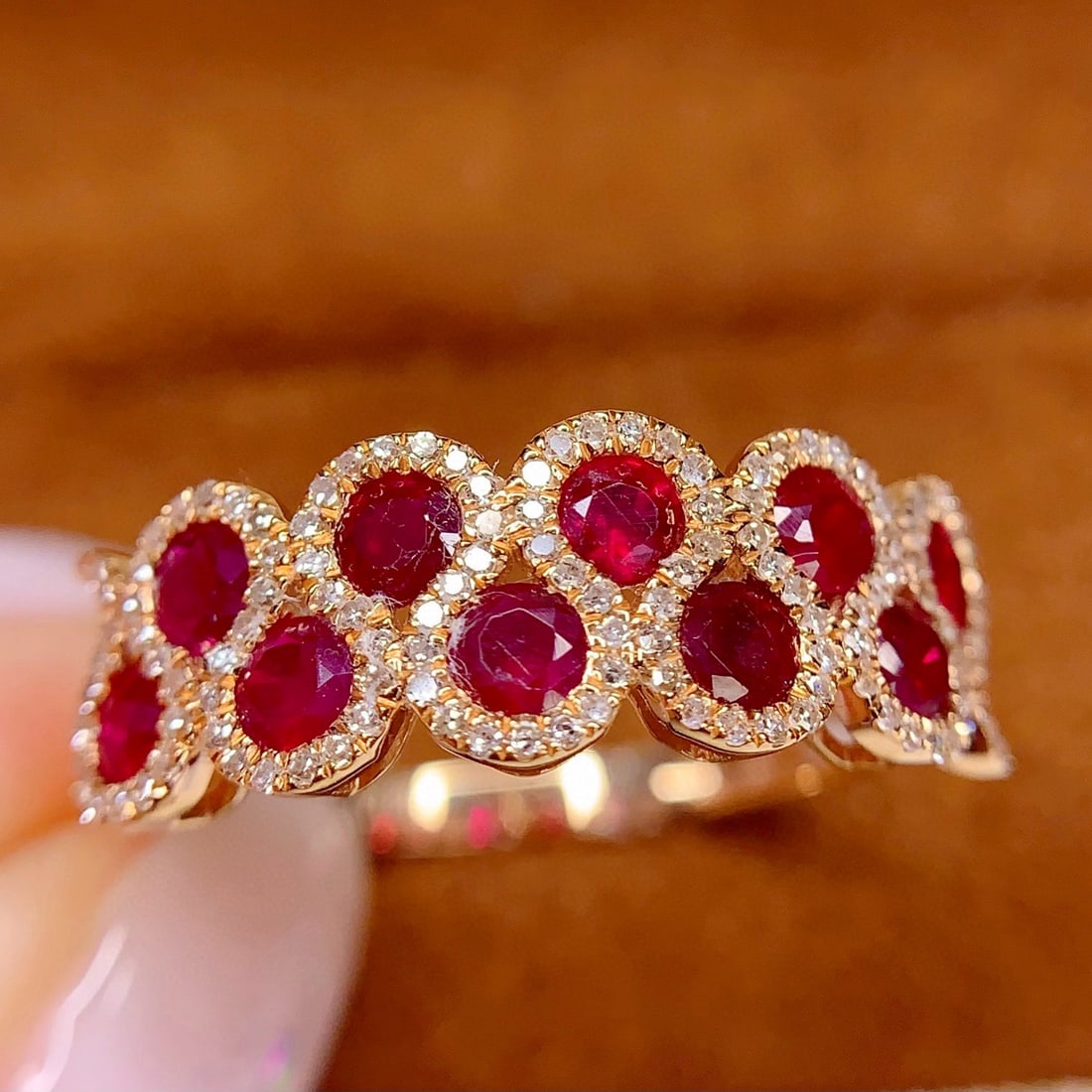 14k Gold 1.8 Ct Natural Ruby & Diamond Ring - 5