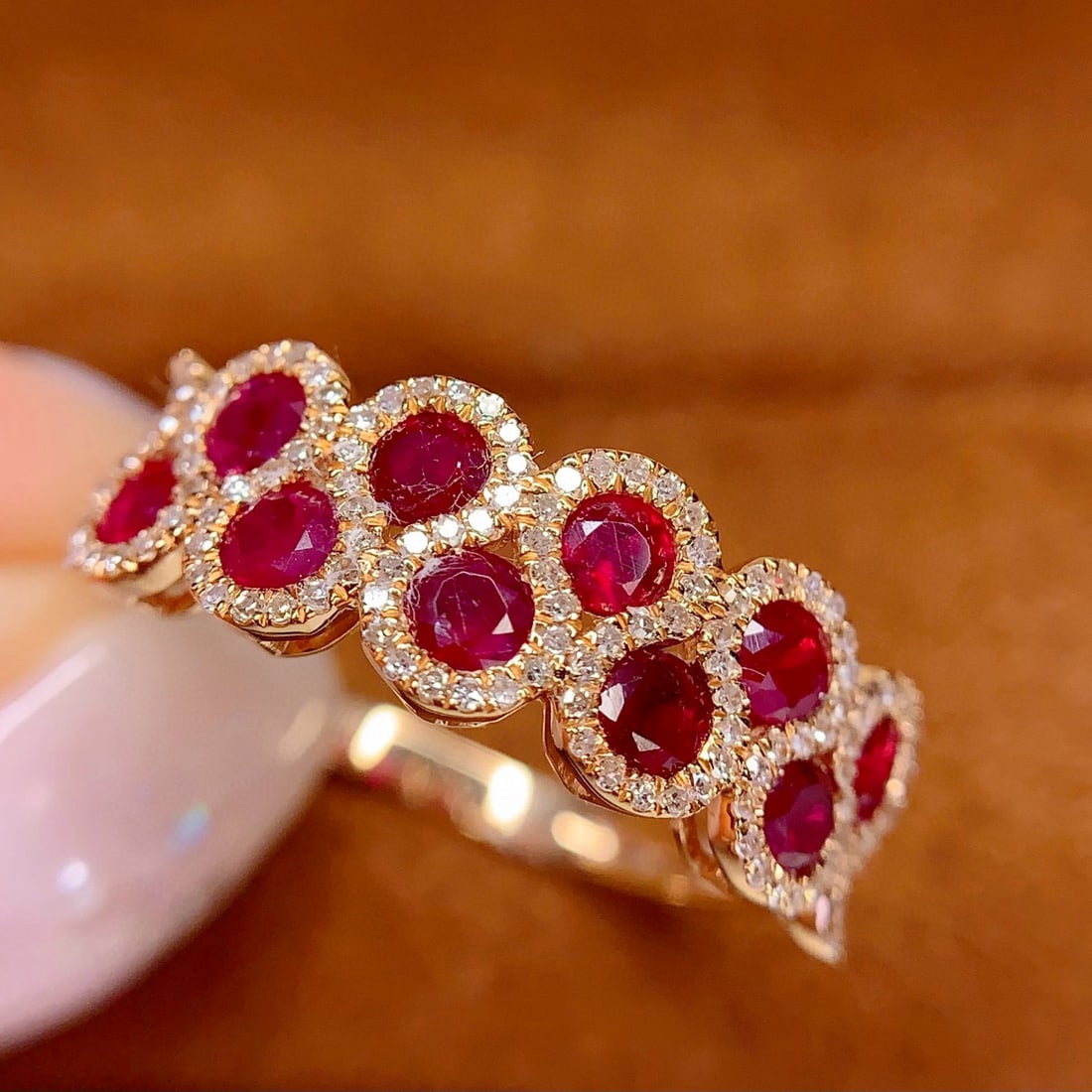 14k Gold 1.8 Ct Natural Ruby & Diamond Ring - 6