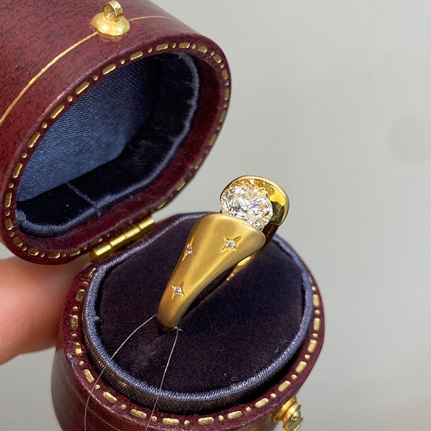 14k Gold 1 Ct Natural H Diamond Ring - 8