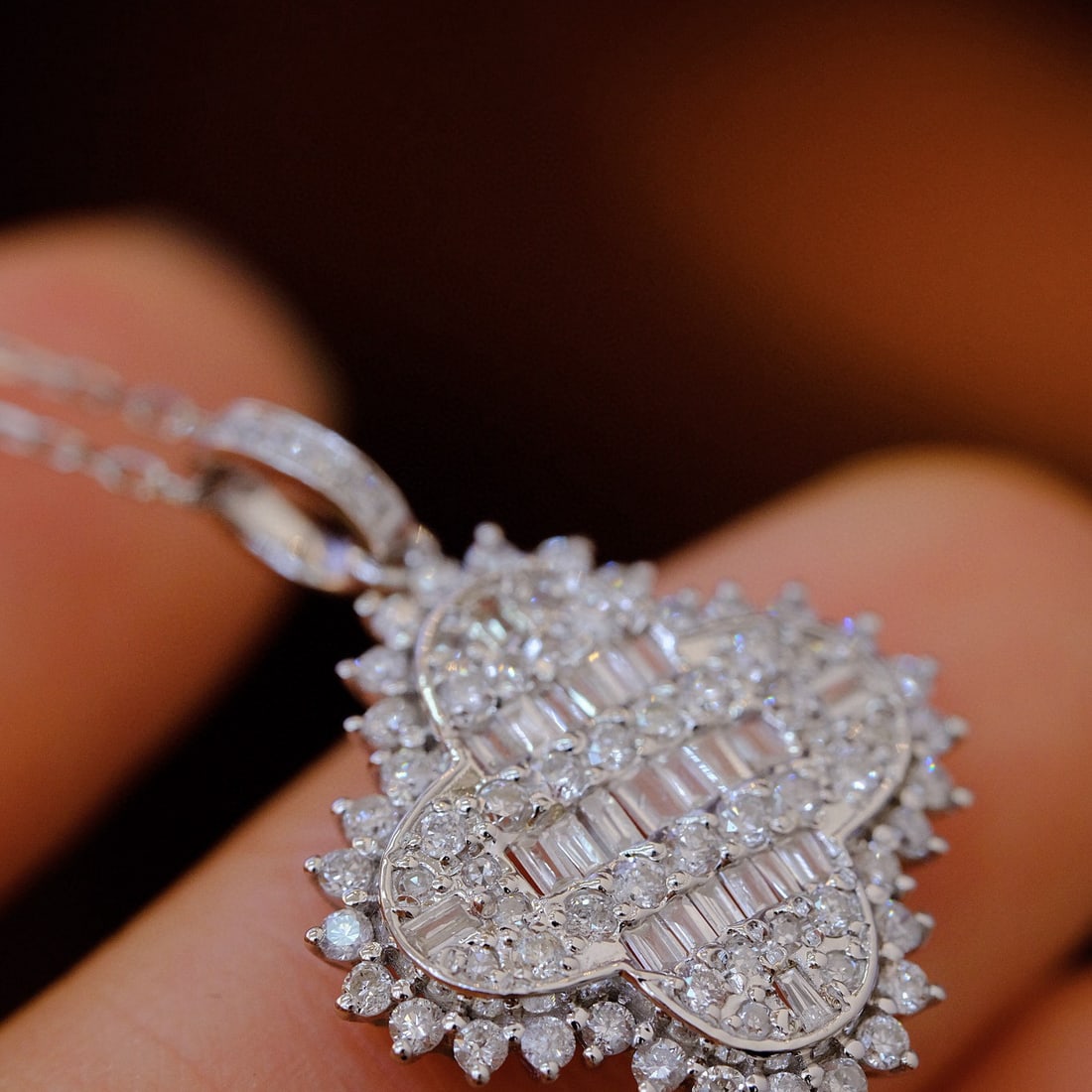 14k Gold 0.75 Ct Natural H Diamond Pendant( Without Chain ) - 2