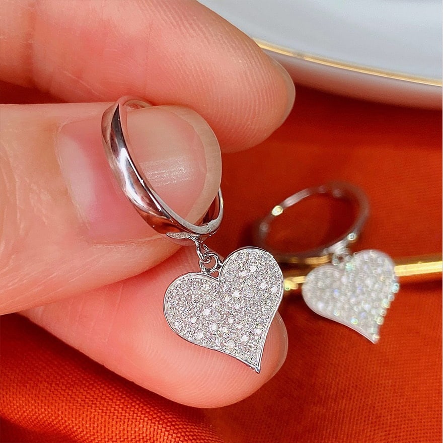14k Gold 0.35 Ct Natural H Diamond Earrings - 3