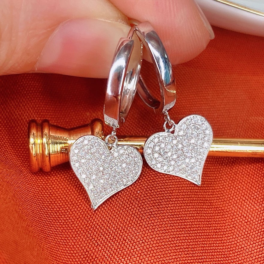 14k Gold 0.35 Ct Natural H Diamond Earrings - 4