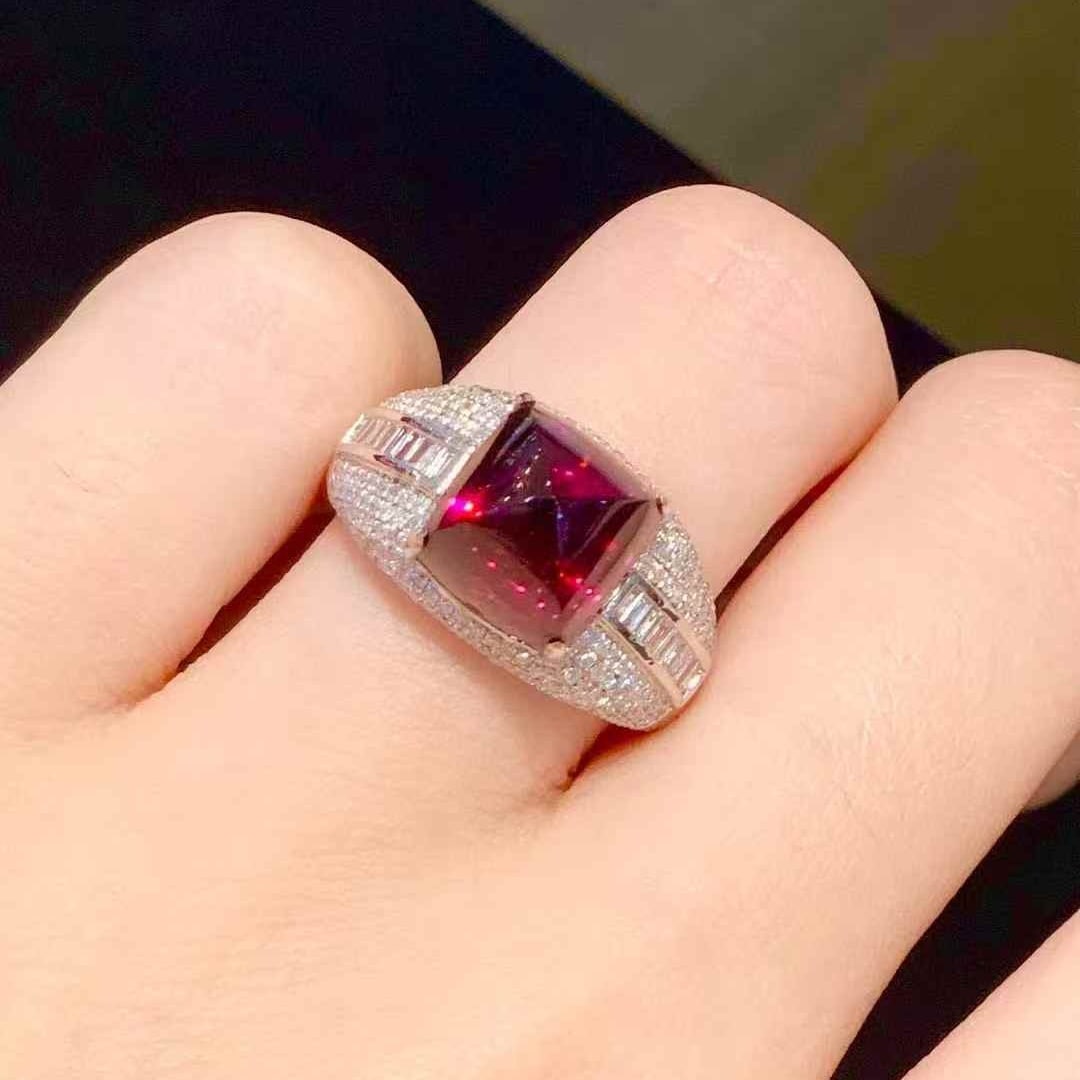 14k Gold 5.6 Ct Natural Tourmaline & Diamond Ring - 5
