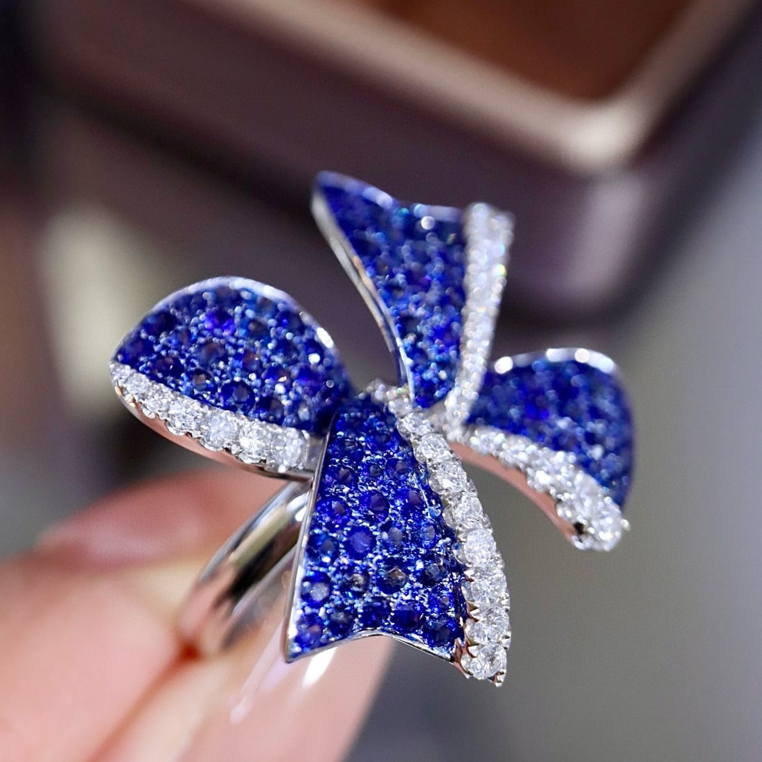 14k Gold 2.65 Ctw Natural Sapphire & Diamond Ring - 7