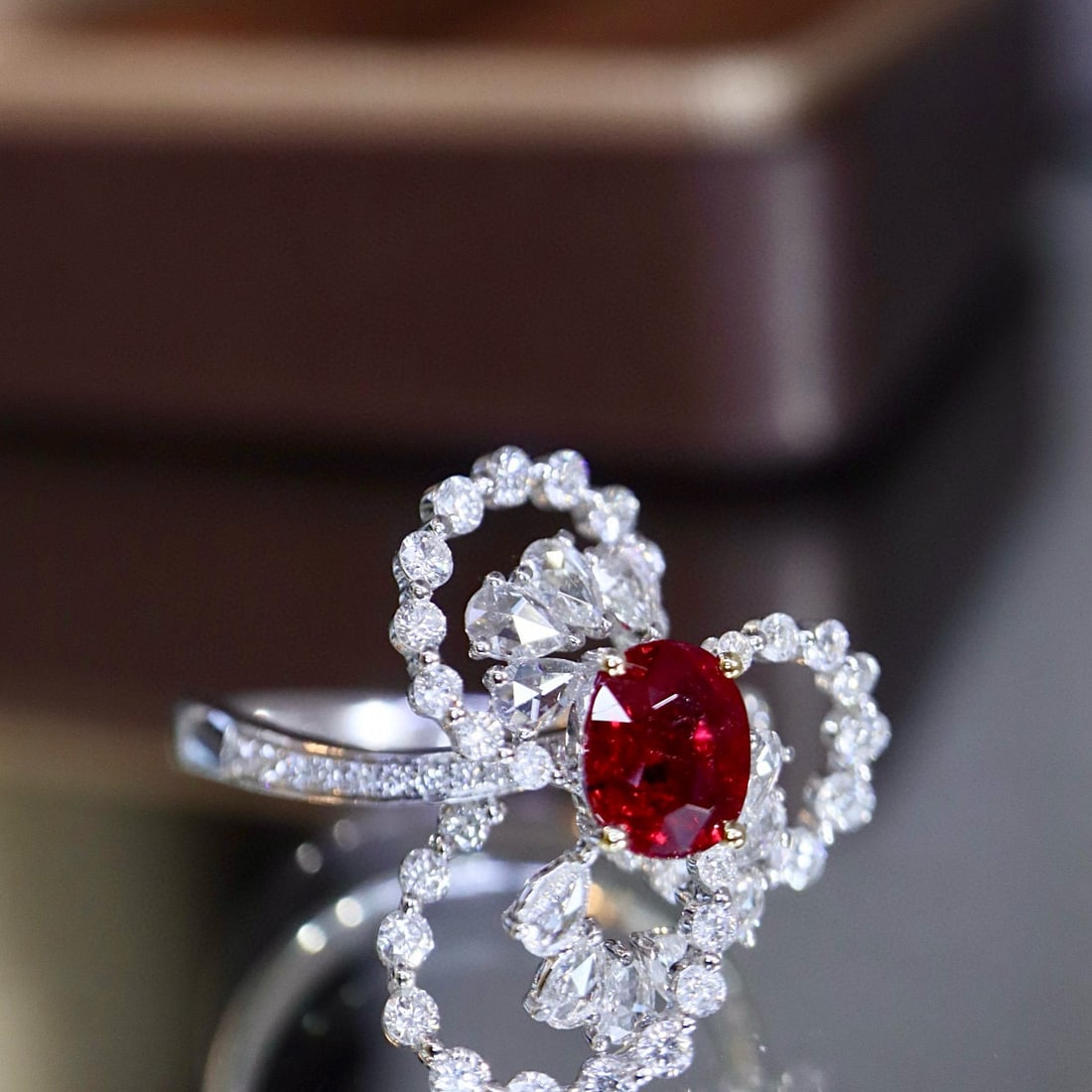 14k Gold 1.71 Ctw Natural Ruby & Diamond Ring - 2