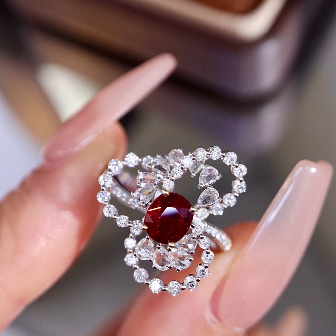 14k Gold 1.71 Ctw Natural Ruby & Diamond Ring - 5