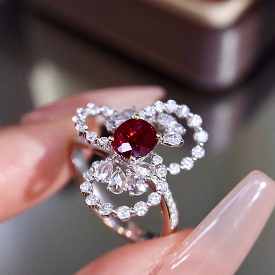 14k Gold 1.71 Ctw Natural Ruby & Diamond Ring - 6