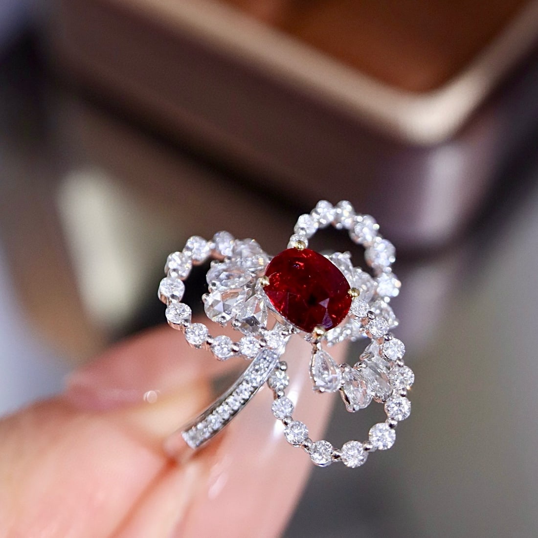 14k Gold 1.71 Ctw Natural Ruby & Diamond Ring - 7
