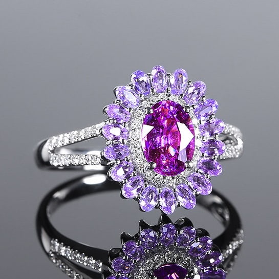 14k Gold 1.79 Ctw Natural Sapphire & Sapphire Ring - 3