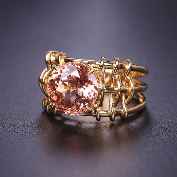 14k Gold 5 Ct Natural Tourmaline Ring - 3