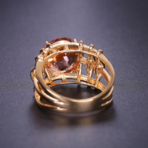 14k Gold 5 Ct Natural Tourmaline Ring - 4