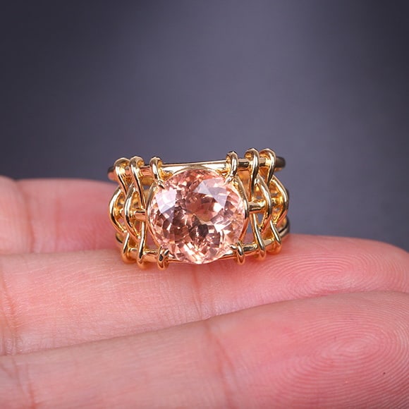 14k Gold 5 Ct Natural Tourmaline Ring - 5