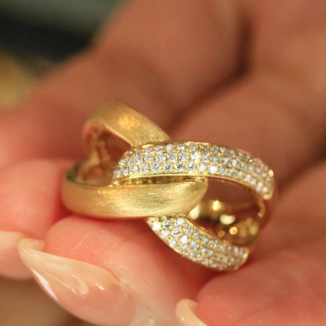 14k Gold 0.36 Ct Natural H Diamond Ring - 5