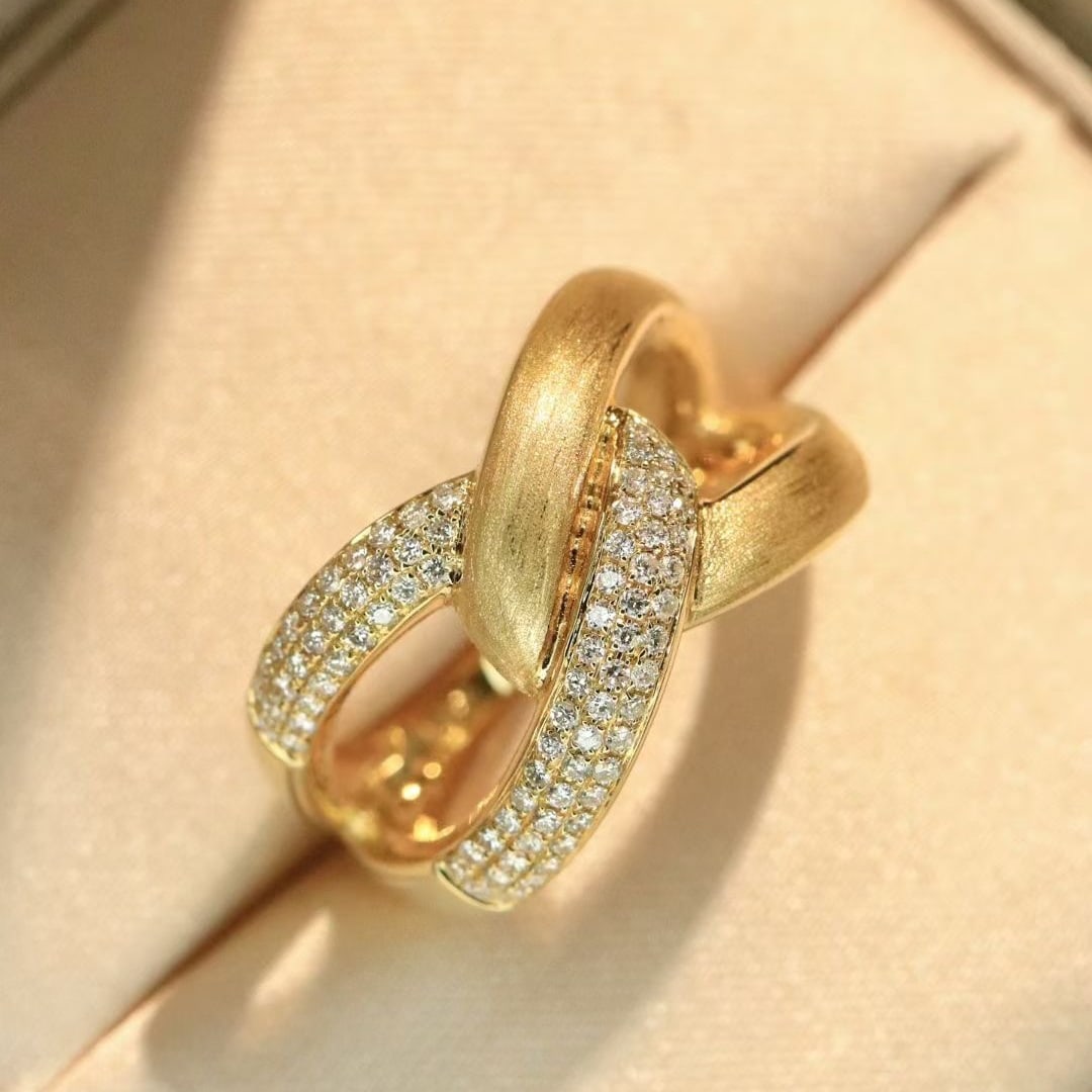 14k Gold 0.36 Ct Natural H Diamond Ring - 6