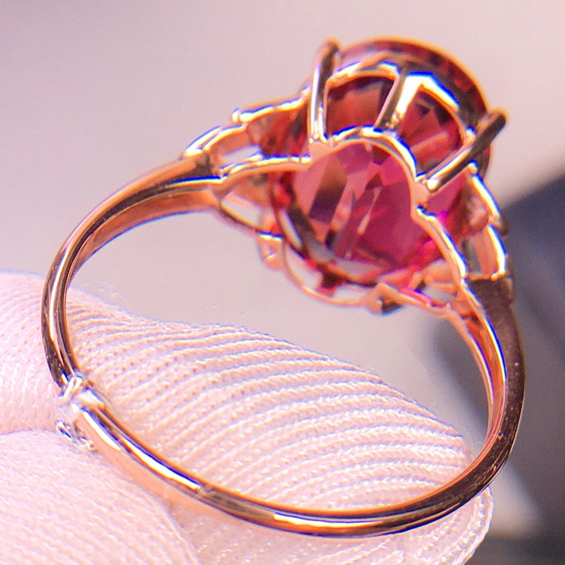 14k Gold 5.1 Ct Natural Tourmaline & Diamond Ring - 7