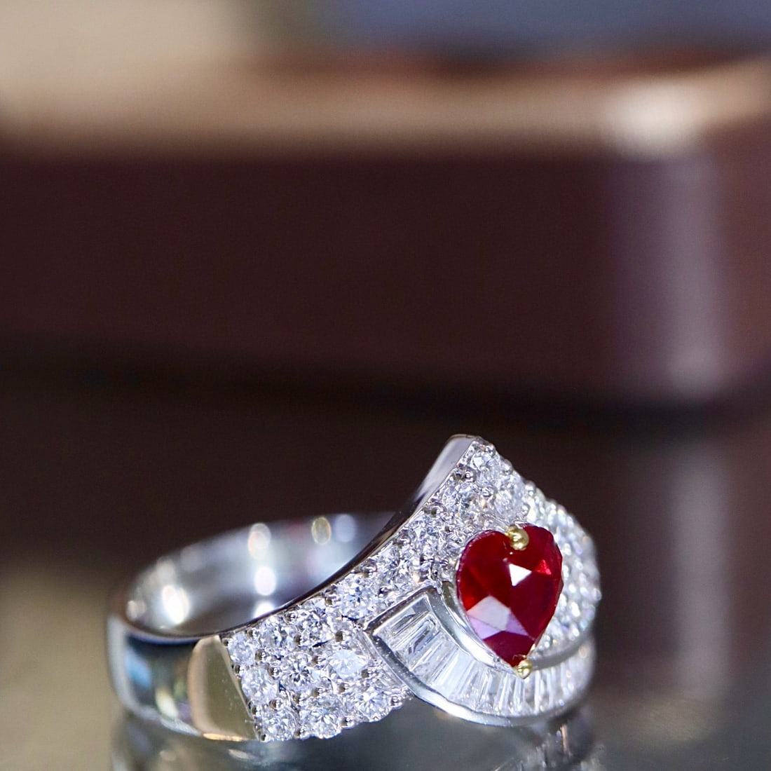 14k Gold 1.08 Ctw Natural Ruby & Diamond Ring - 2