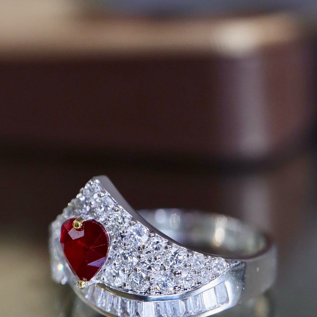 14k Gold 1.08 Ctw Natural Ruby & Diamond Ring - 3