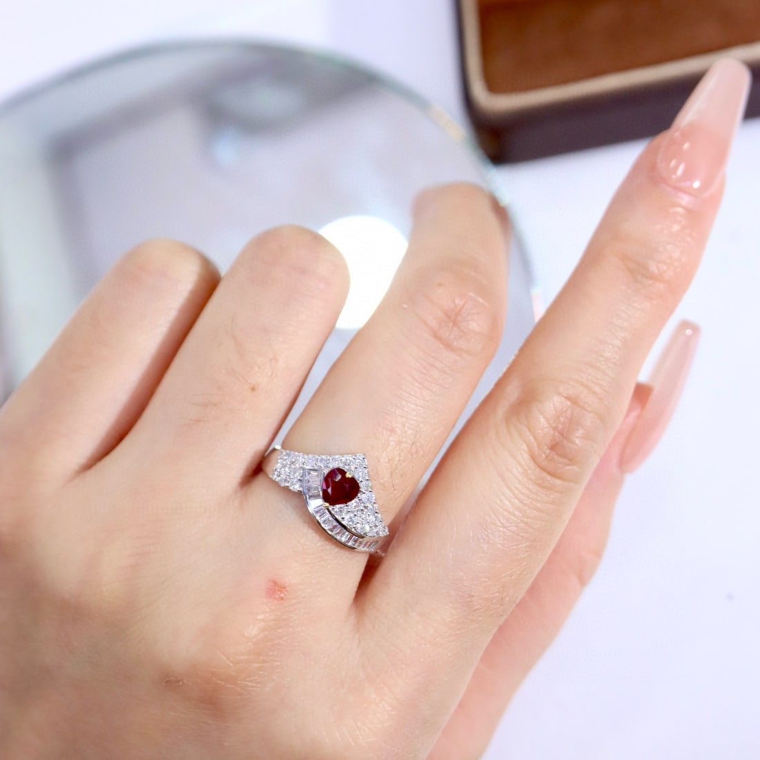 14k Gold 1.08 Ctw Natural Ruby & Diamond Ring - 4