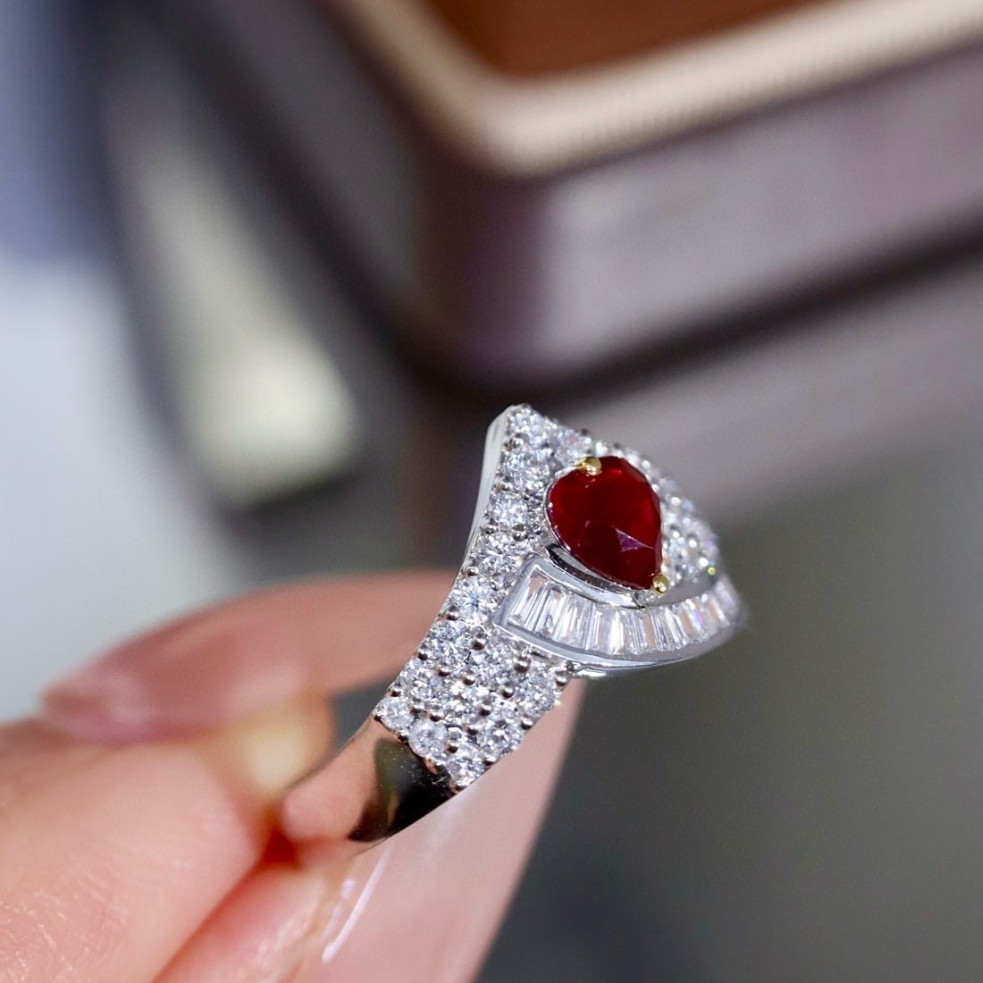 14k Gold 1.08 Ctw Natural Ruby & Diamond Ring - 7