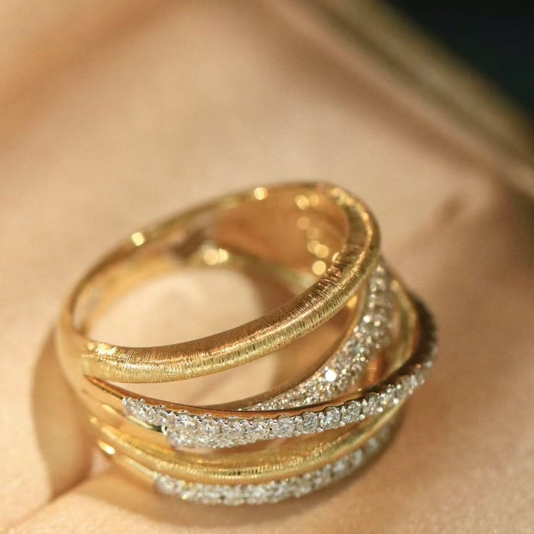 14k Gold 0.75 Ct Natural H Diamond Ring - 2