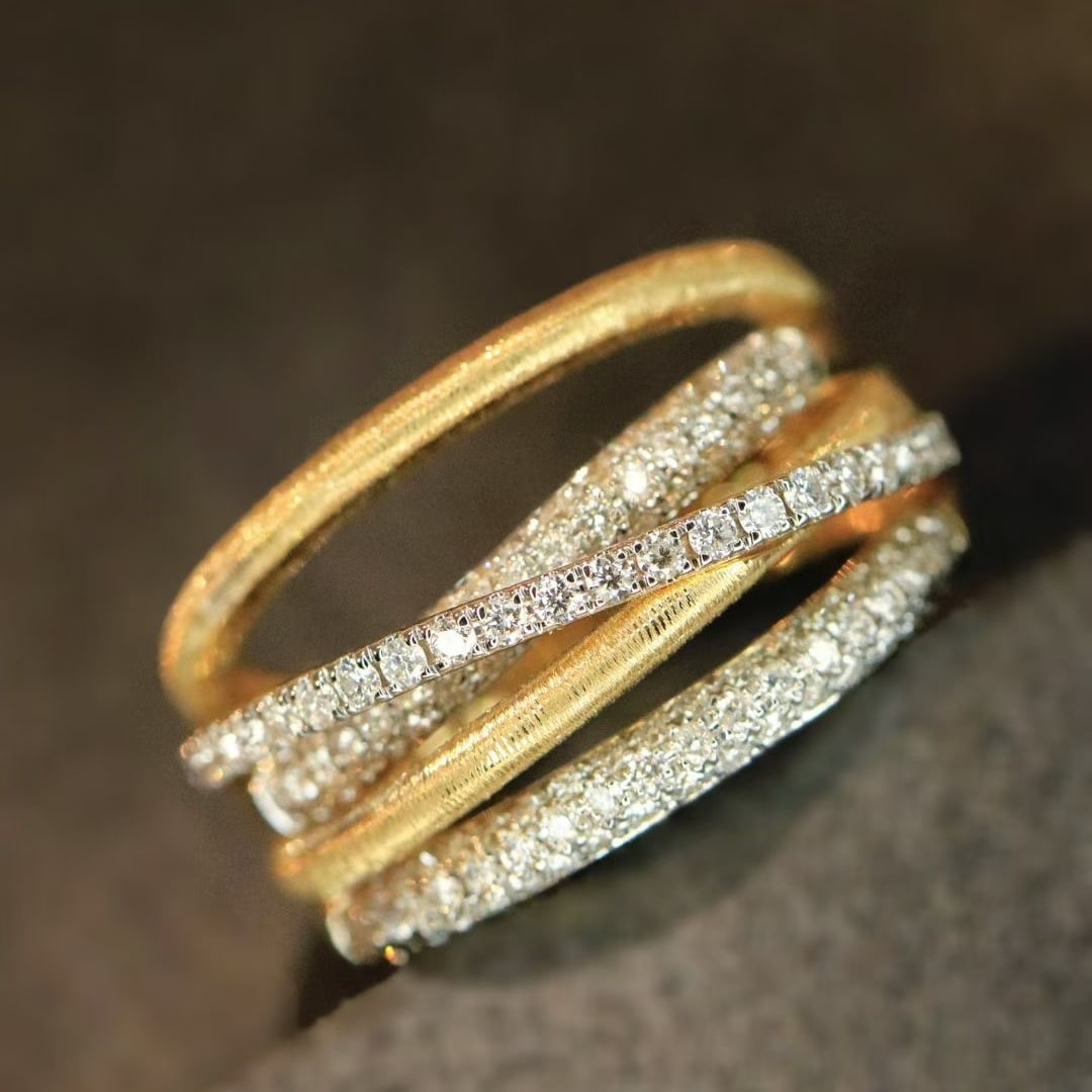 14k Gold 0.75 Ct Natural H Diamond Ring - 5