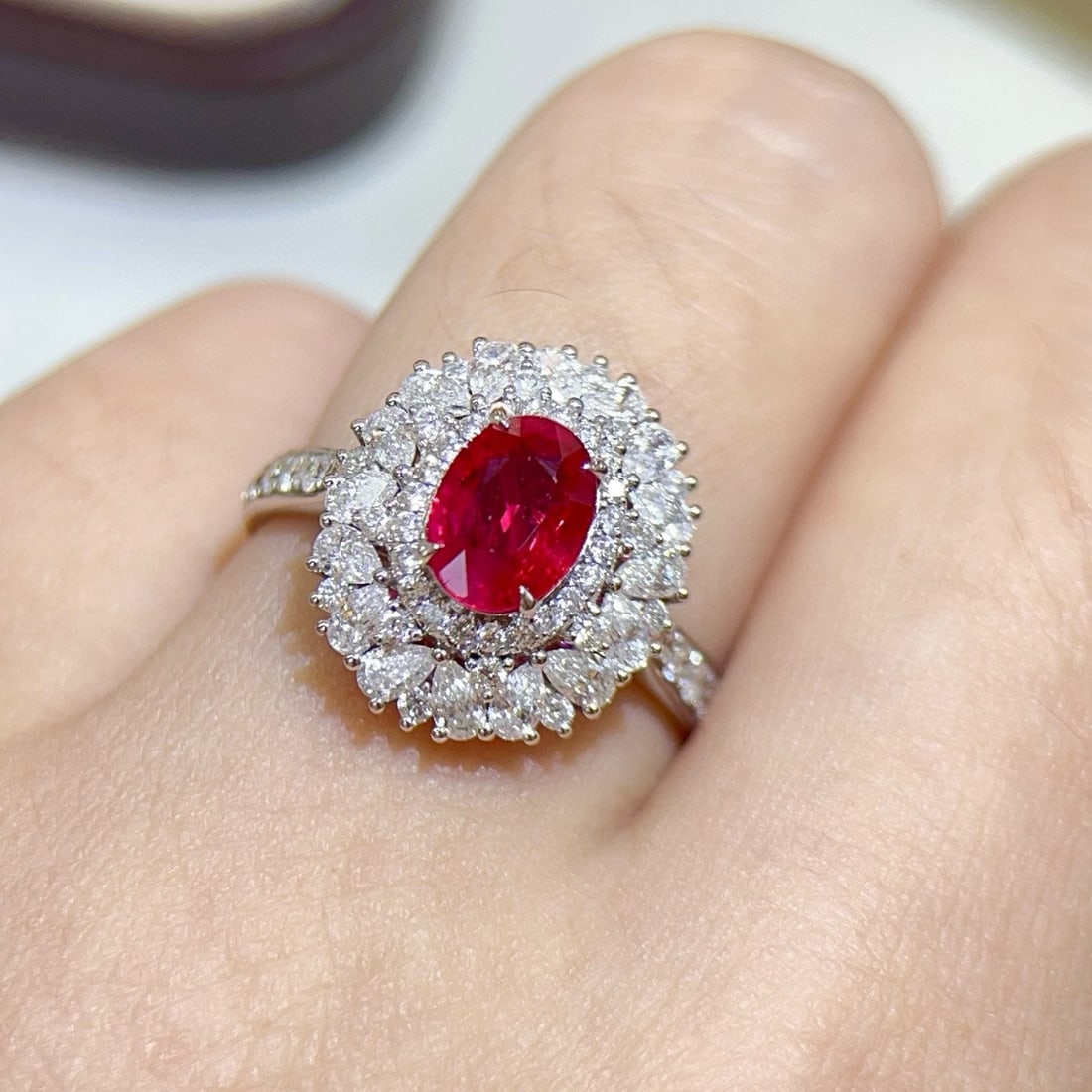 14k Gold 1.97 Ctw Natural Ruby & Diamond Ring - 5