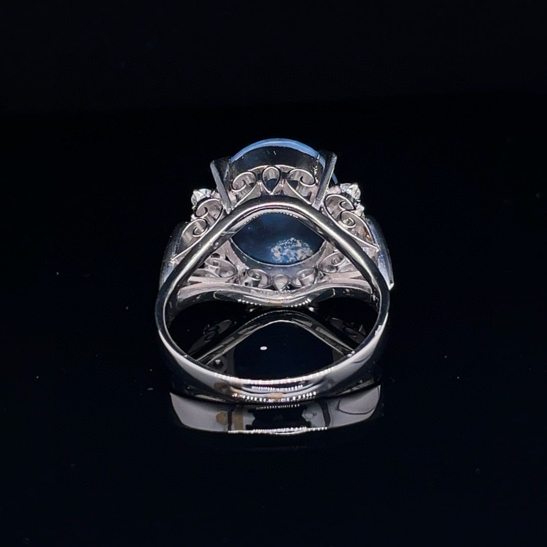 14k Gold 2.18 Ctw Natural Opal & Diamond Ring - 4