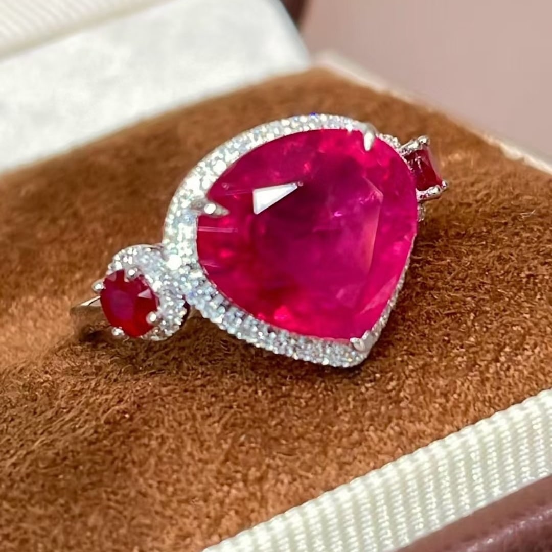 14k Gold 4.71 Ctw Natural Tourmaline & Ruby Ring - 2