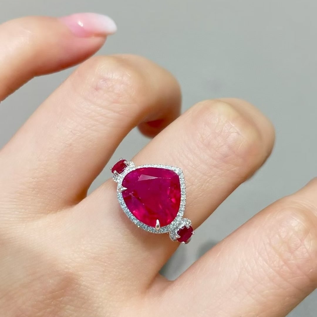 14k Gold 4.71 Ctw Natural Tourmaline & Ruby Ring - 5