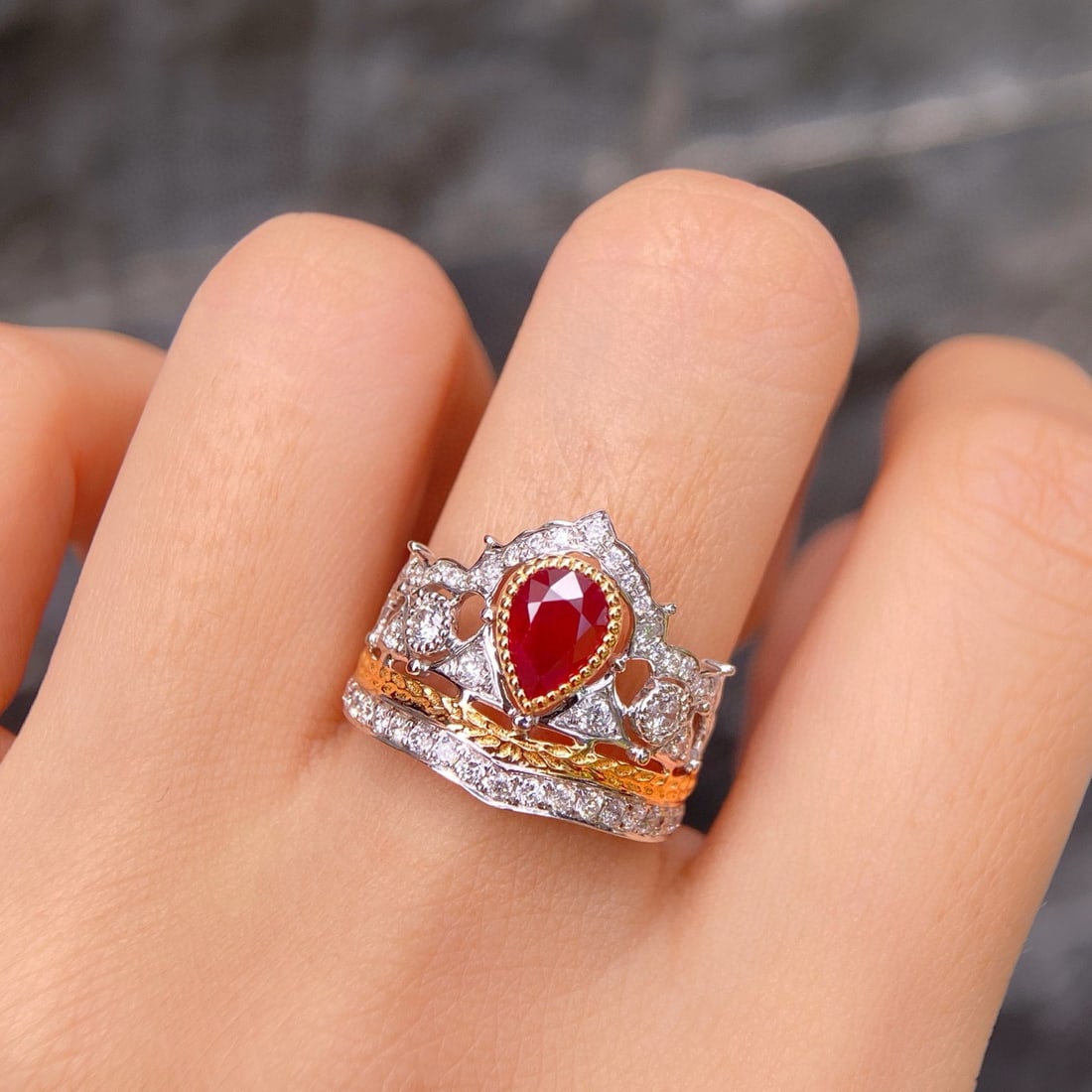 14k Gold 2.03 Ctw Natural Ruby & Diamond Ring - 4