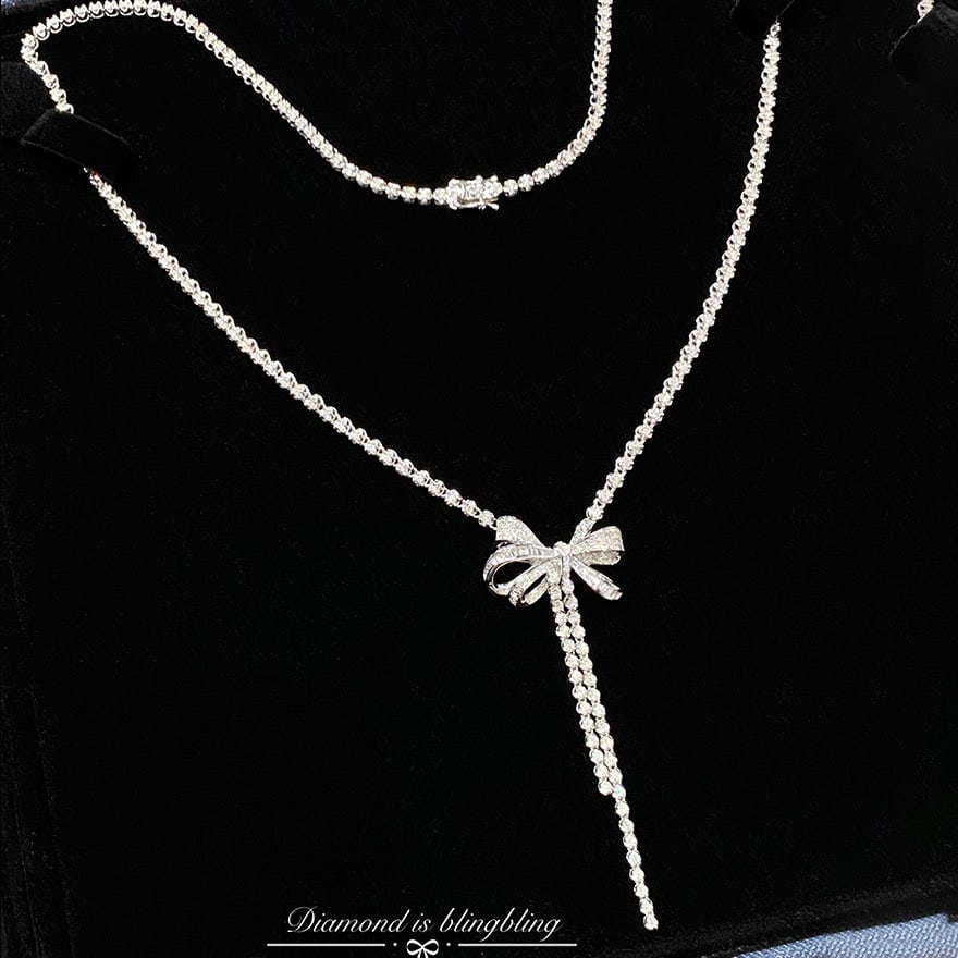 14k Gold 2.8 Ct Natural H Diamond Necklace - 3