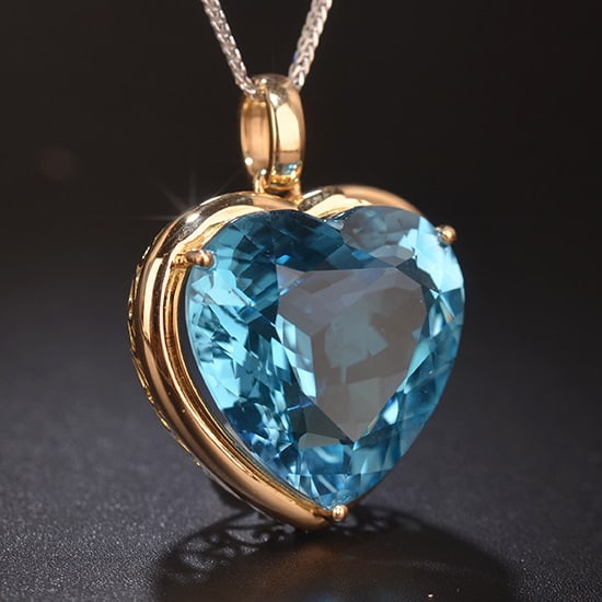 14k Gold 30.8 Ct Natural Topaz Pendant( Without Chain ) - 3