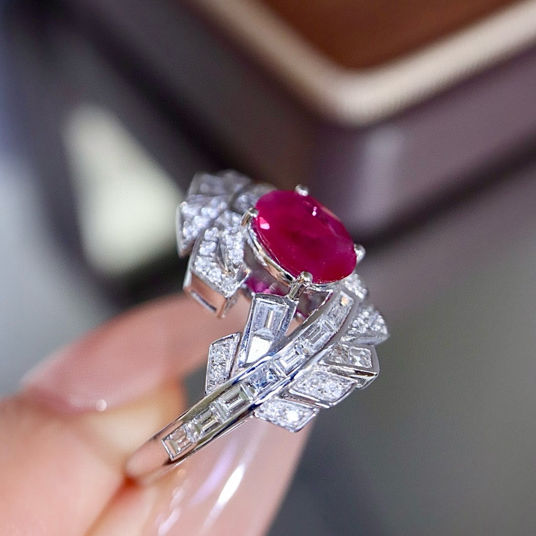 14k Gold 1.96 Ctw Natural Ruby & Diamond Ring - 3