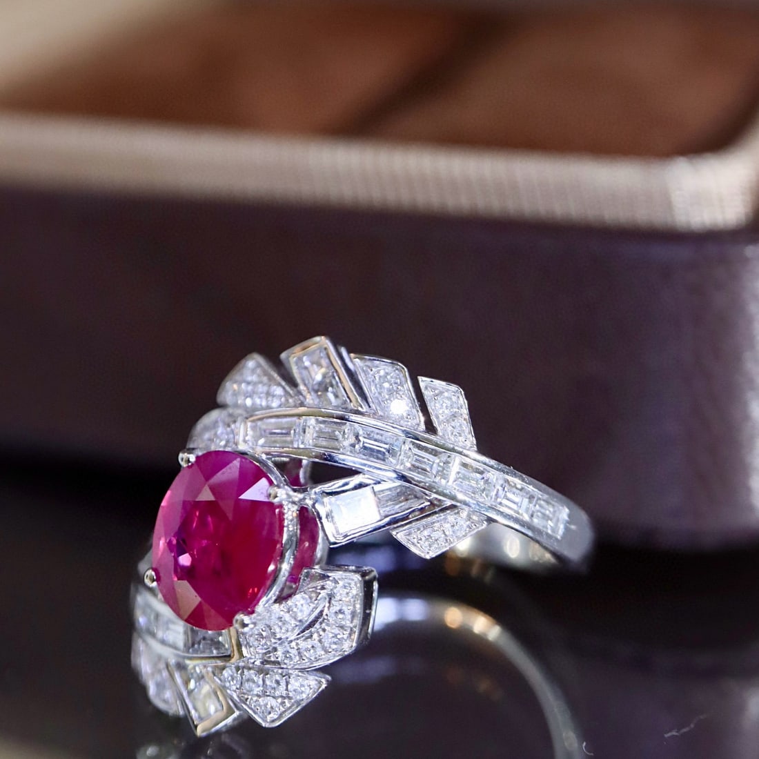 14k Gold 1.96 Ctw Natural Ruby & Diamond Ring - 7