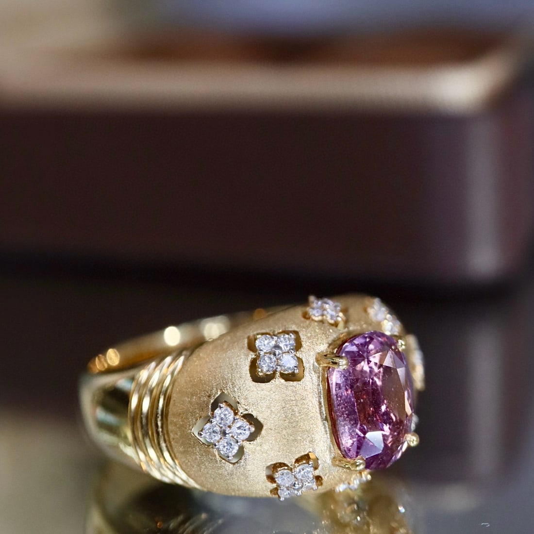 14k Gold 1.69 Ctw Natural Sapphire & Diamond Ring - 2