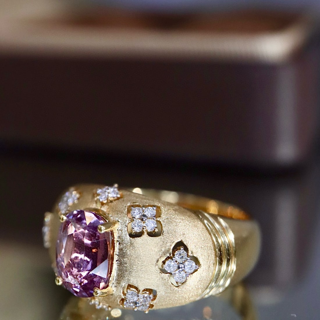 14k Gold 1.69 Ctw Natural Sapphire & Diamond Ring - 3