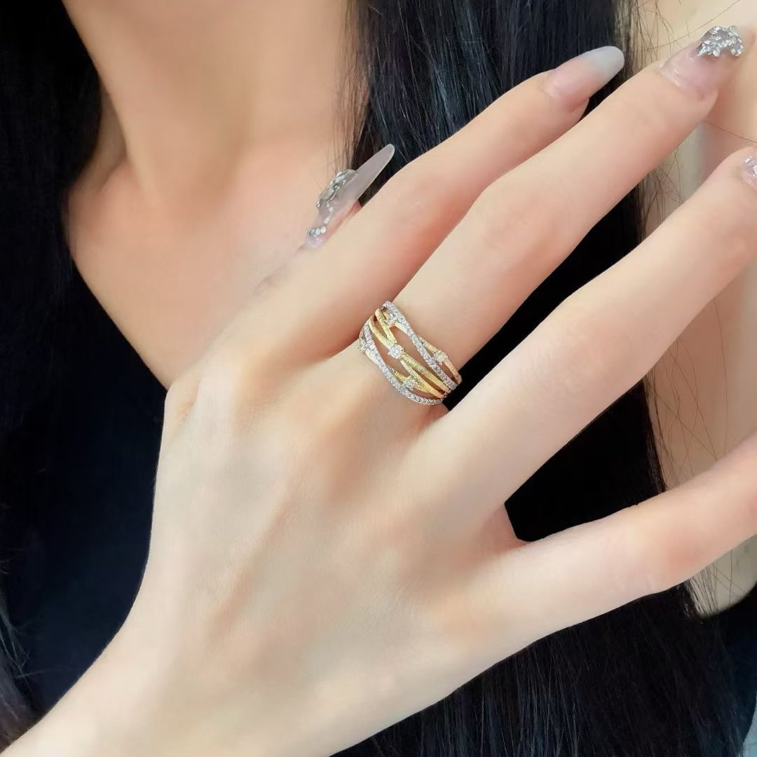 14k Gold 0.5 Ct Natural H Diamond Ring - 2
