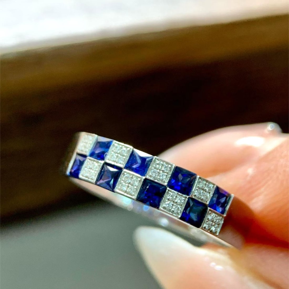 14k Gold 0.70 Ctw Natural Sapphire & Diamond Ring - 2