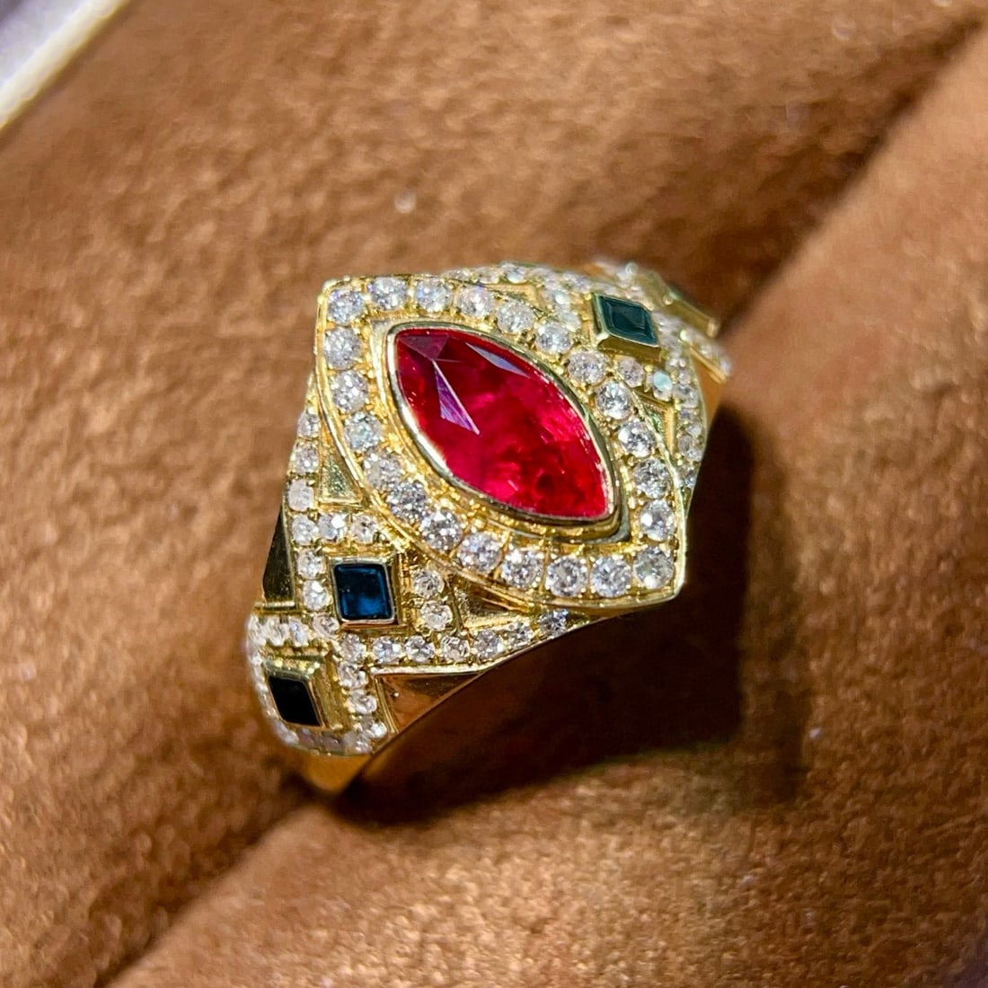 14k Gold 1.41 Ctw Natural Ruby & Diamond Ring - 3