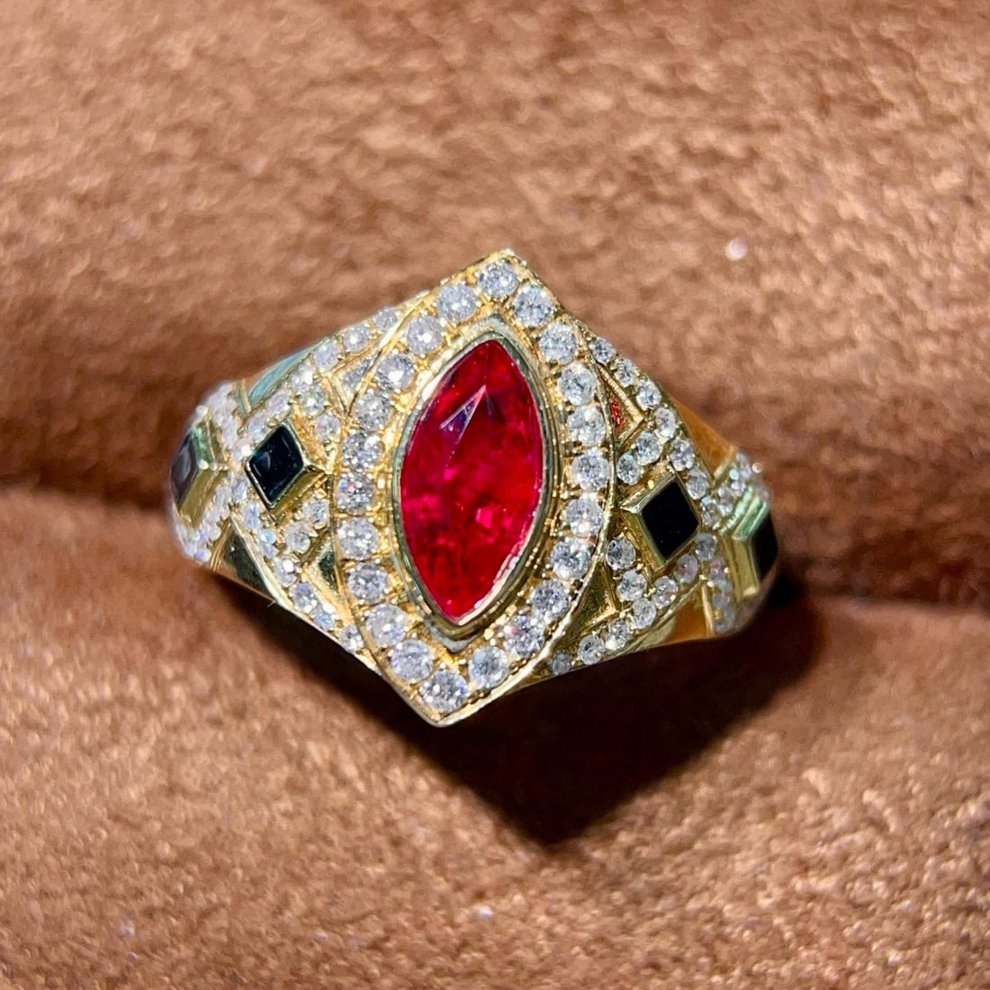 14k Gold 1.41 Ctw Natural Ruby & Diamond Ring - 5