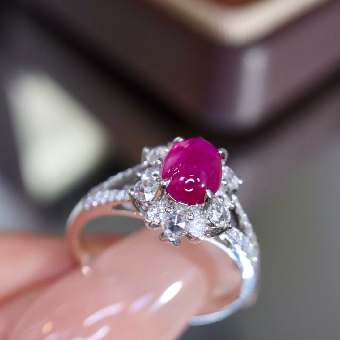 14k Gold 1.59 Ctw Natural Ruby & Diamond Ring - 2