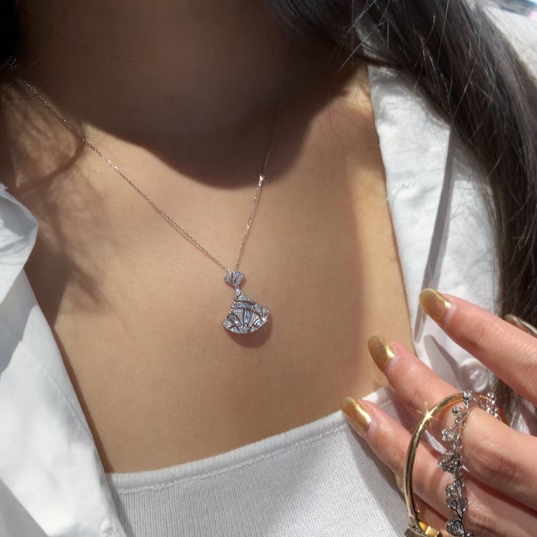14k Gold 0.4 Ct Natural H Diamond Necklace - 3